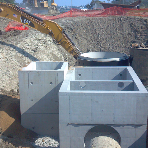 Baxter Boulevand North Storage Conduit's Concrete Pipe And Box
