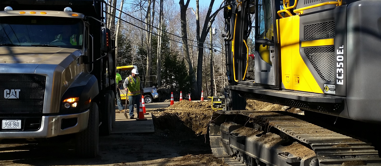 Our Crew Used A Shovel On Digging Dirt At Kittery Route 236 Sewer Extensions