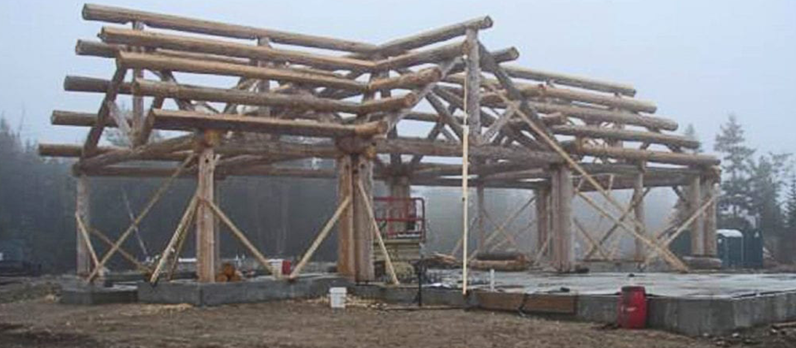 Building Lumper Pillar For Schoodic Woods Campground Cabin