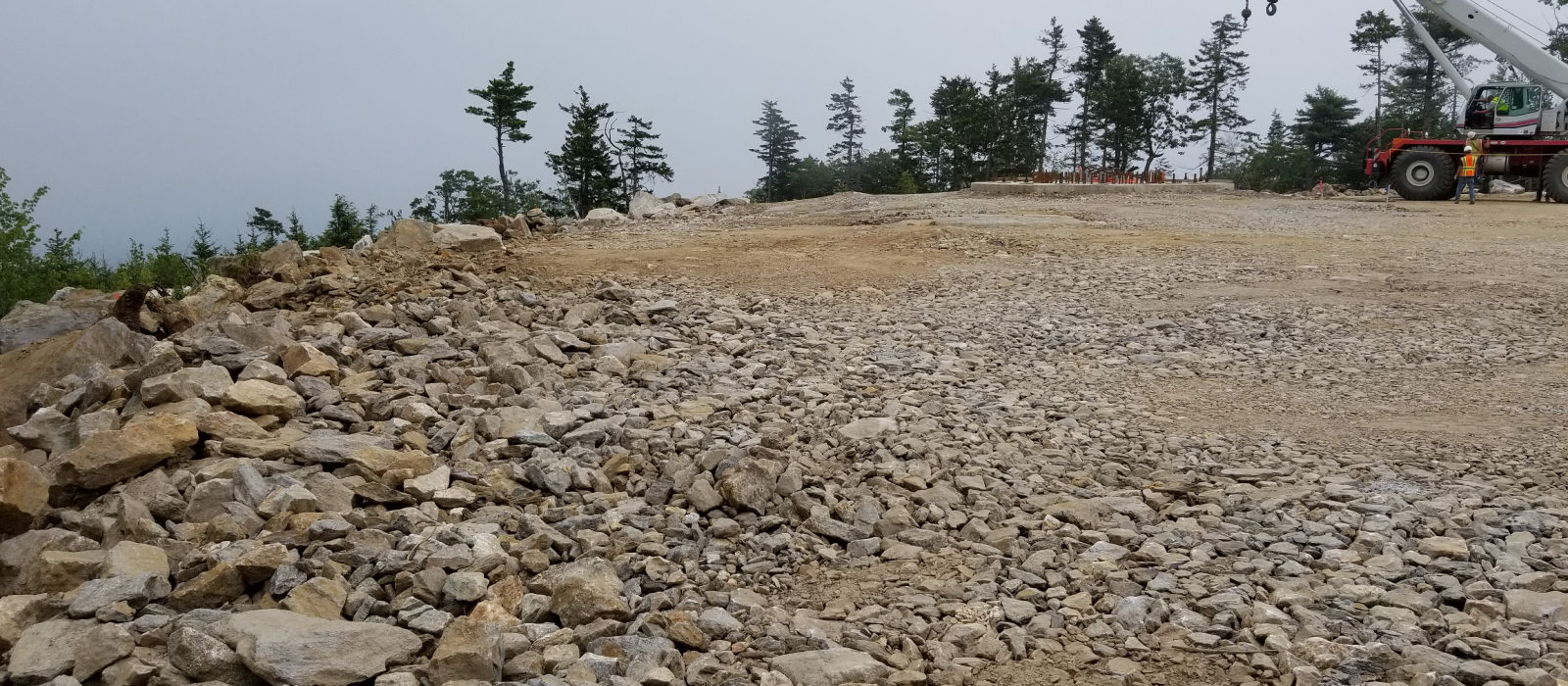 Rock Cliff At Wind Farm Sitework