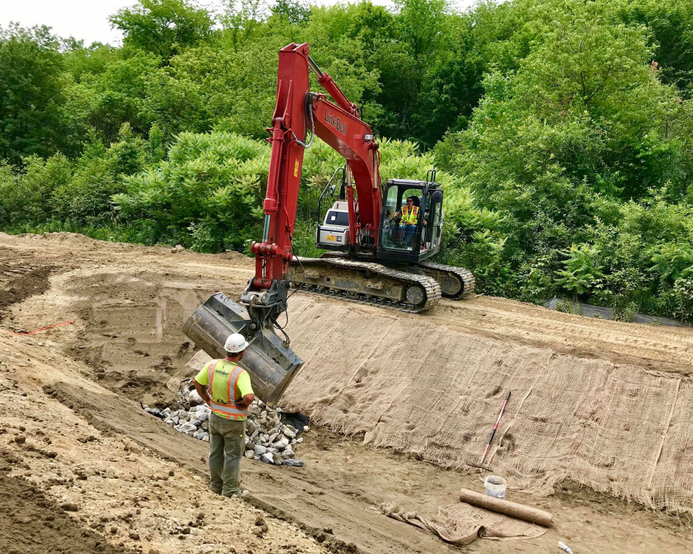 Medium Size Of Excavator Dropping Rocks At Lewiston Public Schools