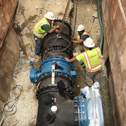 Our Crew Installing Underground Gaseous Oxygen (gox) Piping