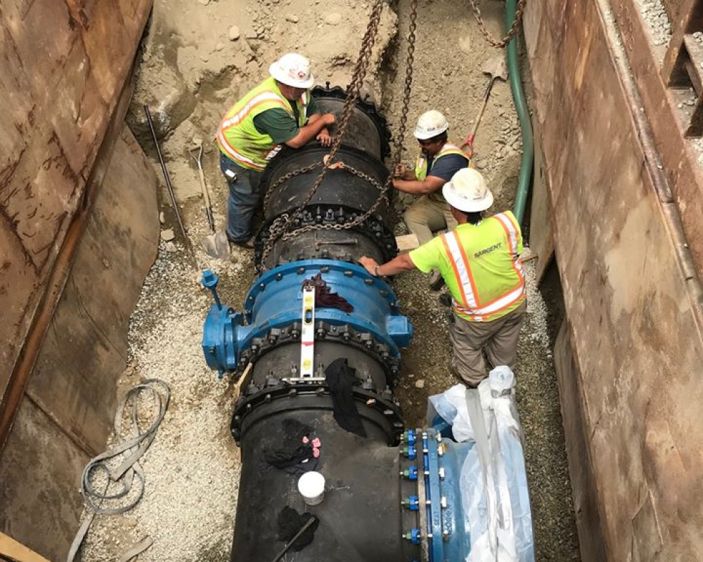 Our Crew Installing Underground Gaseous Oxygen (gox) Piping