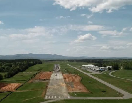 Wide View Of Blue Ridge Regional Airport Runaway