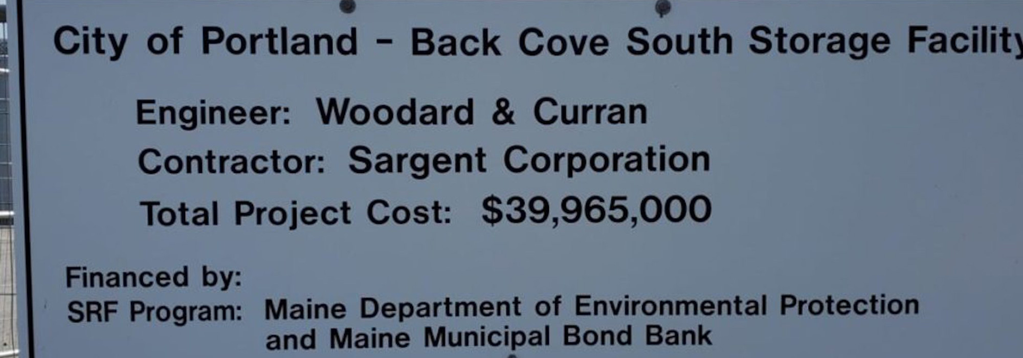Sargent's Subject Cost For Maine Department Of Environment