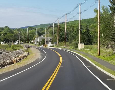 Newly Done Paved Road Surface For Bar Harbor Route 3